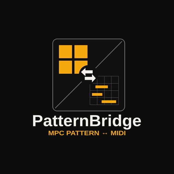 PatternBridge logo: MPC pattern to MIDI